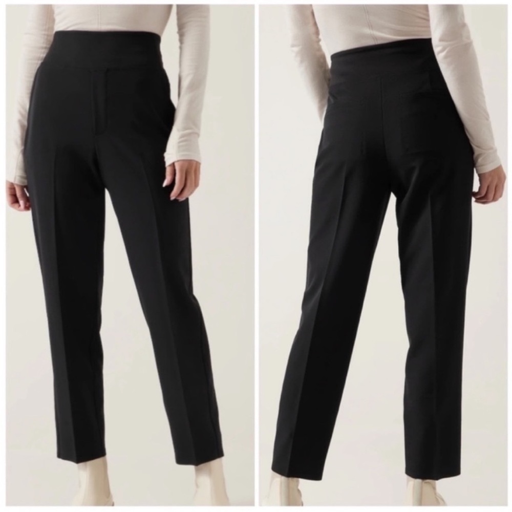 Athleta Endless High Rise Pant Black Zip Pockets